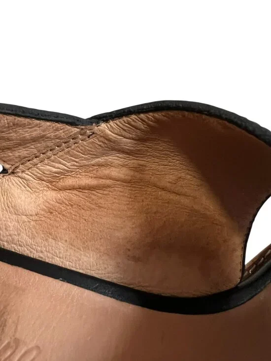 Madewell The Ruthie sandals black leather criss cross ankle strap high heel 9 - Picture 11 of 12